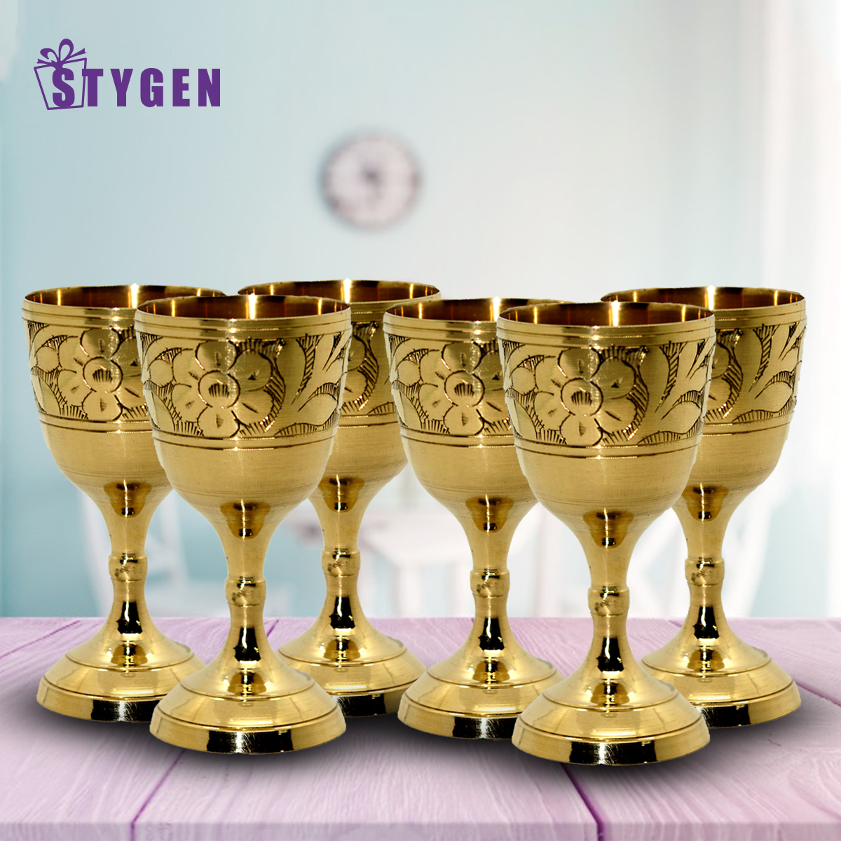 Brass Made Surai Glass Set (পিতলের সুরাই গ্লাস সেট)
